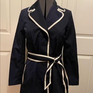 Banana Republic Navy Blue Rain Trench